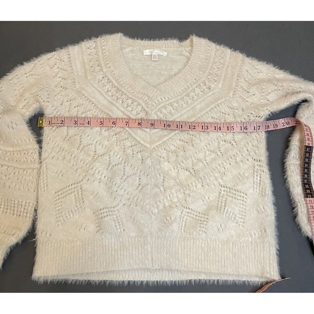 LC Lauren Conrad Sweater Women's XS Fuzzy Soft Long Sleeve in Light Pink - Picture 11 of 13